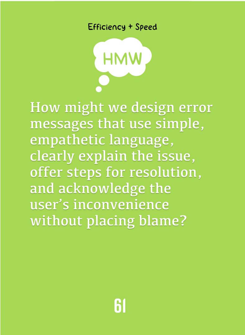 Empathetic error messaging – CX Tip of the Day